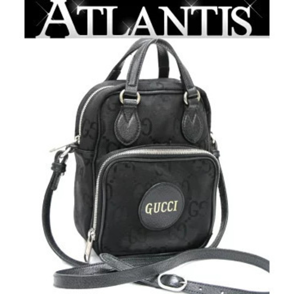 Gucci Off the Grid Shoulder Bag Canvas Leather Black - Picture 1 of 6